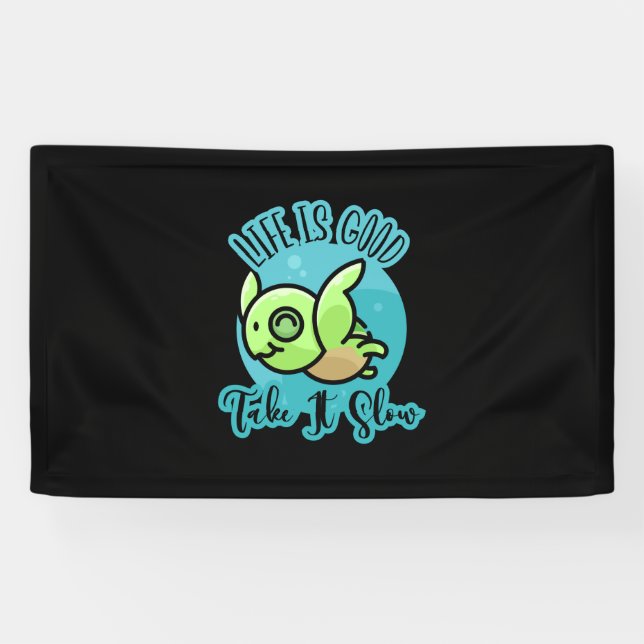 Turtle Lover | Life Is Good With A Turtle Banner (Horizontal)