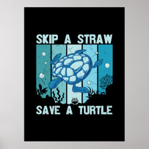 Turtle Lover Save A Turtle Poster