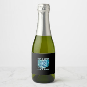 Turtle Lover Save A Turtle Sparkling Wine Label