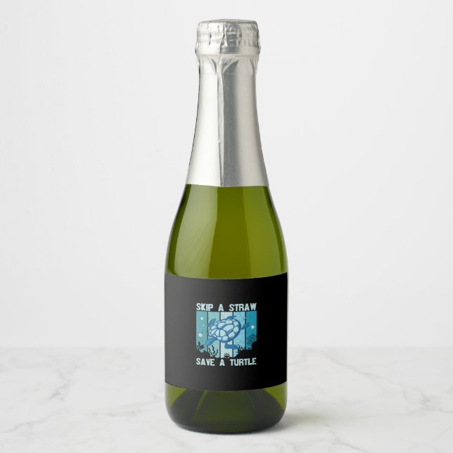Turtle Lover | Save A Turtle Sparkling Wine Label (Front)