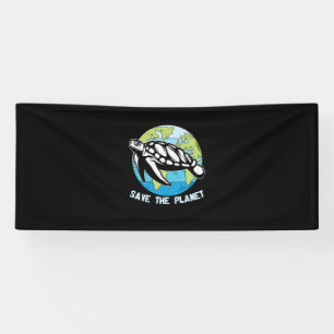Turtle Lover Save The Planet Banner