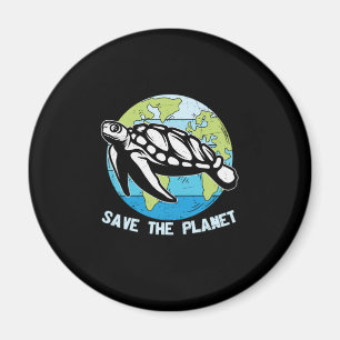 Turtle Lover Save The Planet Magnet