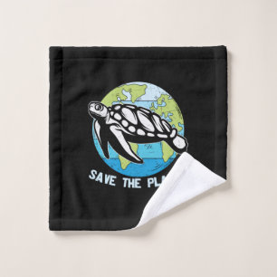 Turtle Lover Save The Planet Wash Cloth