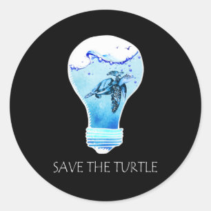 Turtle Lover   Save The Turlte Classic Round Sticker