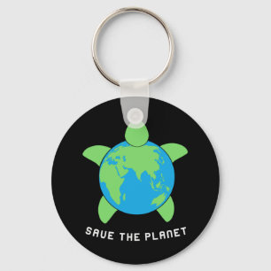 Turtle Lover Save The Turtle Planet Key Ring