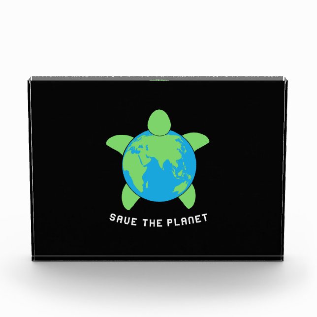 Turtle Lover | Save The Turtle Planet Photo Block (Front)