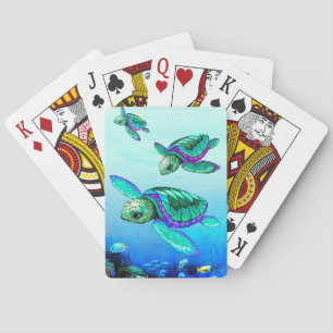 Turtle Lover Sea Turtles Dance Playing Cards