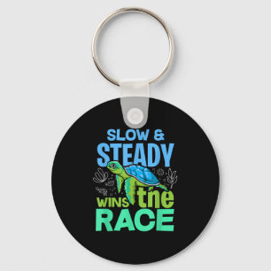 Turtle Lover Slow And Steady Wins The Race  Key Ring