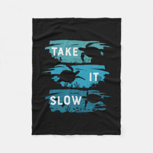 Turtle Lover Take It Slow Fleece Blanket