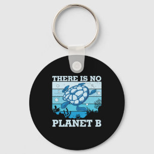 Turtle Lover There Is No Planet B Key Ring