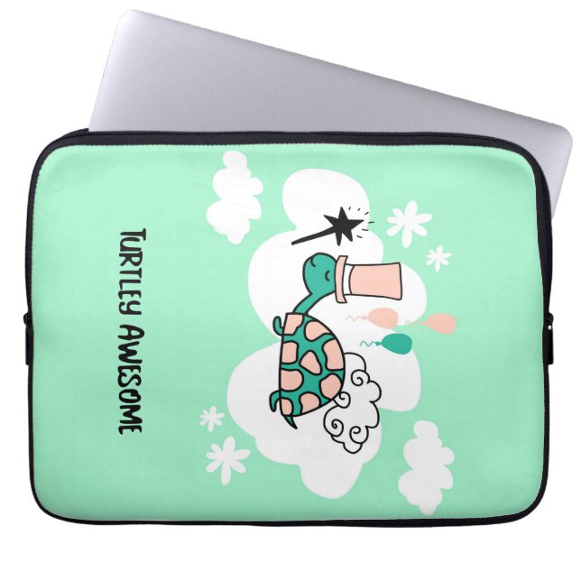 Turtle Lover Turtle At The Clouds Laptop Sleeve (Front)