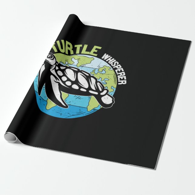 Turtle Lover | Turtle Whisperer Wrapping Paper (Unrolled)
