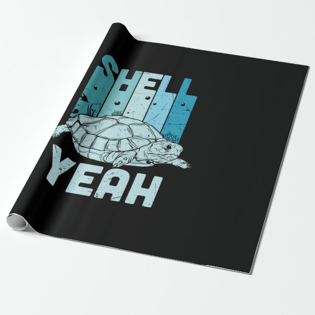 Turtle Lover | Turtle Yeah Wrapping Paper (Unrolled)