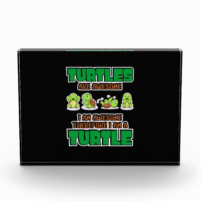 Turtle Lover | Turtles Are Awesome Photo Block (Front)