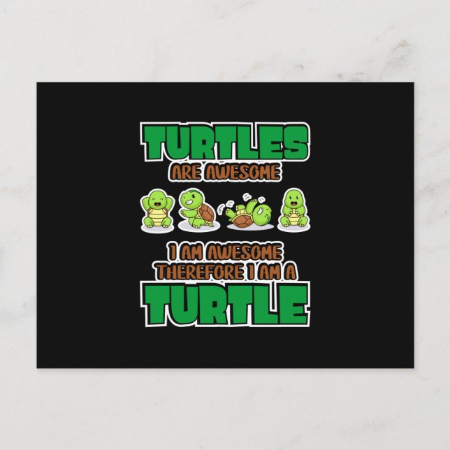 Turtle Lover | Turtles Are Awesome Postcard (Front)