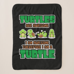 Turtle Lover Turtles Are Awesome Sherpa Blanket