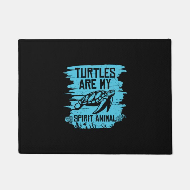 Turtle Lover | Turtles Are My Spirit Animals Doormat (Front)
