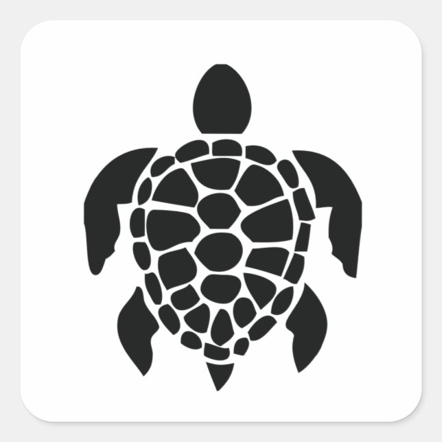 Turtle Lovers, Save The Turtle ,Sea Turtle Square Sticker (Front)
