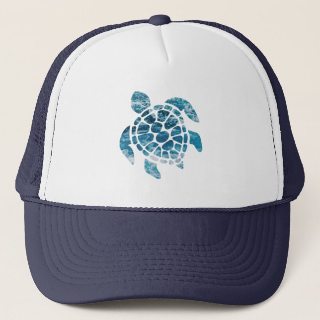 Turtle Lovers, Save The Turtle ,Sea Turtle Trucker Hat (Front)