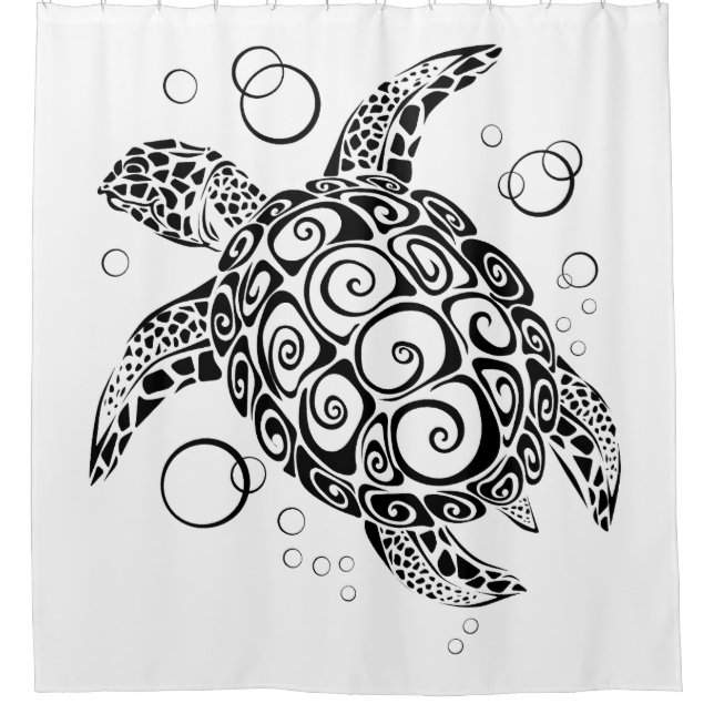 Turtle Lovers, Save the Turtles, Sea Turtle Shower Curtain (Front)
