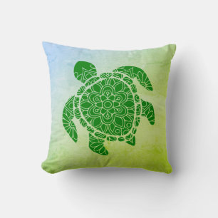 Turtle Mandala Silhouette Cushion