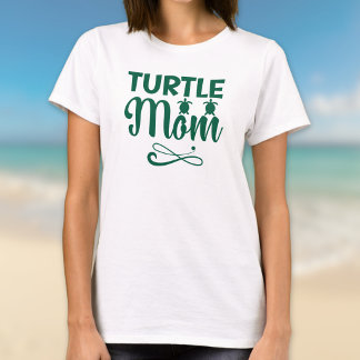 Turtle Mom Environmental Beach Theme T-Shirt