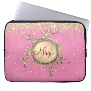 Turtle Monogram Stars on Pink iPad Smart Cover