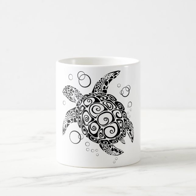 Turtle Mug, Save the Turtles, Sea Turtle Coffee Mug (Center)