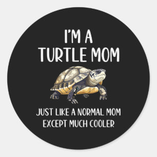 Turtle Mum Definition Funny Turtle Animals Lover M Classic Round Sticker
