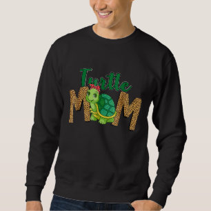 Turtle Mum Leopard Headband Mama Mother Day Sweatshirt