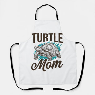 Turtle Mum Vintage Engraving Vector Design_1 Apron