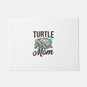 Turtle Mum Vintage Engraving Vector Design_1 Doormat