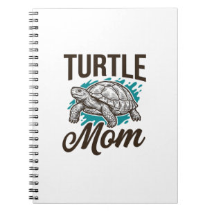 Turtle Mum Vintage Engraving Vector Design_1 Notebook