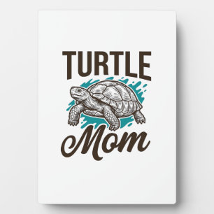 Turtle Mum Vintage Engraving Vector Design_1 Plaque