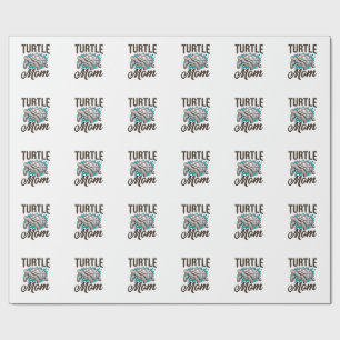 Turtle Mum Vintage Engraving Vector Design_1 Wrapping Paper