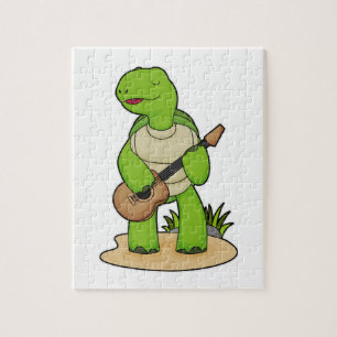 Turtle Musician Guitar Music Jigsaw Puzzle