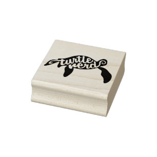 Turtle Nerd Rubber Stamp