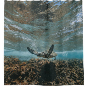 TURTLE ON THE MOVE SHOWER CURTAIN