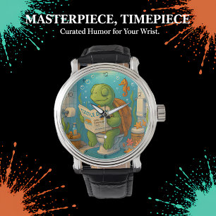 Turtle on Toilet Reading Watch