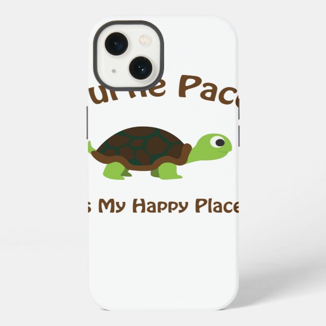 Turtle Pace is my Happy Place iPhone Case (Back)