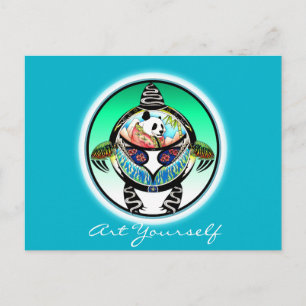 Turtle Panda Postcard