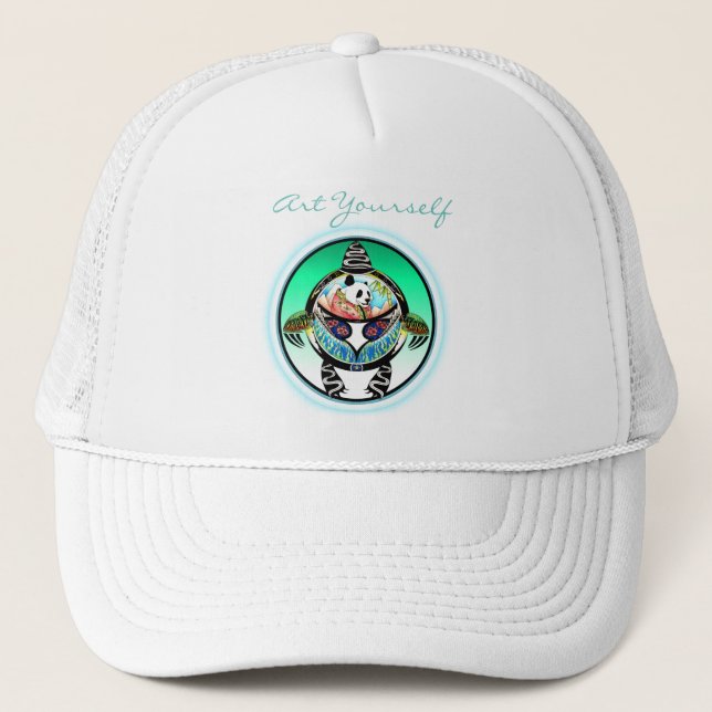 Turtle Panda Trucker Hat (Front)