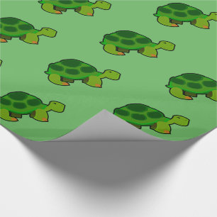 Turtle Pattern - Glossy Wrapping Paper, 30" x 6' Paper