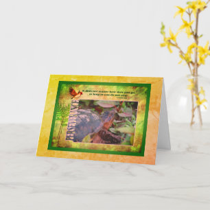 Turtle Perseverance Quote Inspirational Card