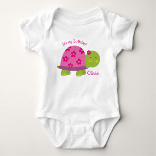 Turtle Personalised Baby Bodysuit 1st Birthday