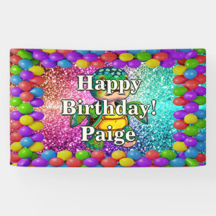 Turtle Personalised character birthday banner