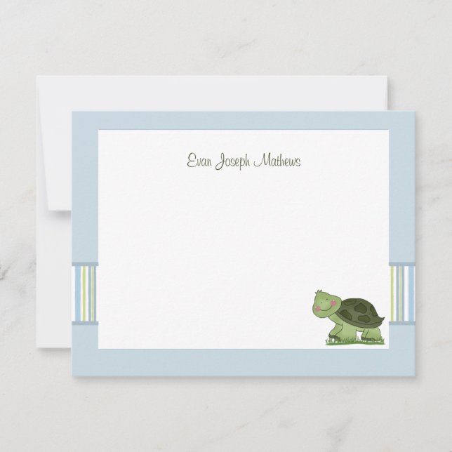 Turtle - Personalised Stationery / Notecard/ Thank Invitation (Front)