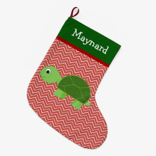 Turtle Pet Personalised Large Christmas Stocking