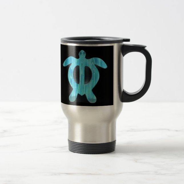 Turtle petroglyph travel mug (Right)