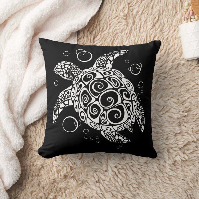 Turtle Pillows, Surfer Life, Beach Lover, Turtle Cushion (Blanket)